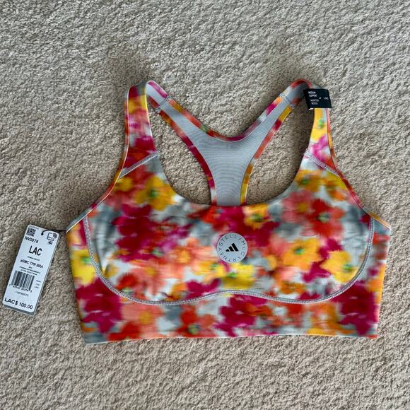 Adidas x Stella McCartney true purpose bra Women’s Large A-C cups floral IW3878 - Picture 8 of 15